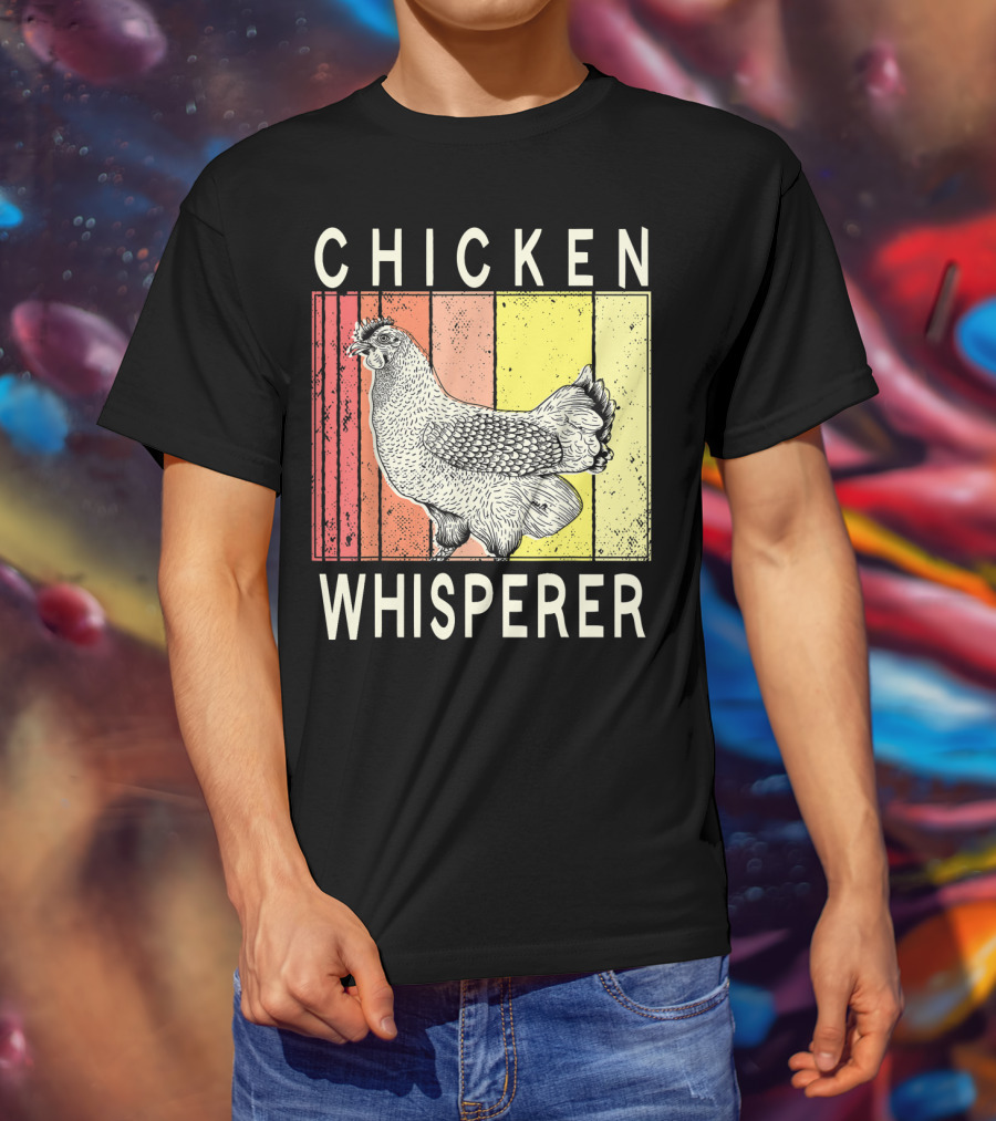 Chicken Whisperer Vintage Illustration For Chicken Farmer Enthusiasts T-Shirt