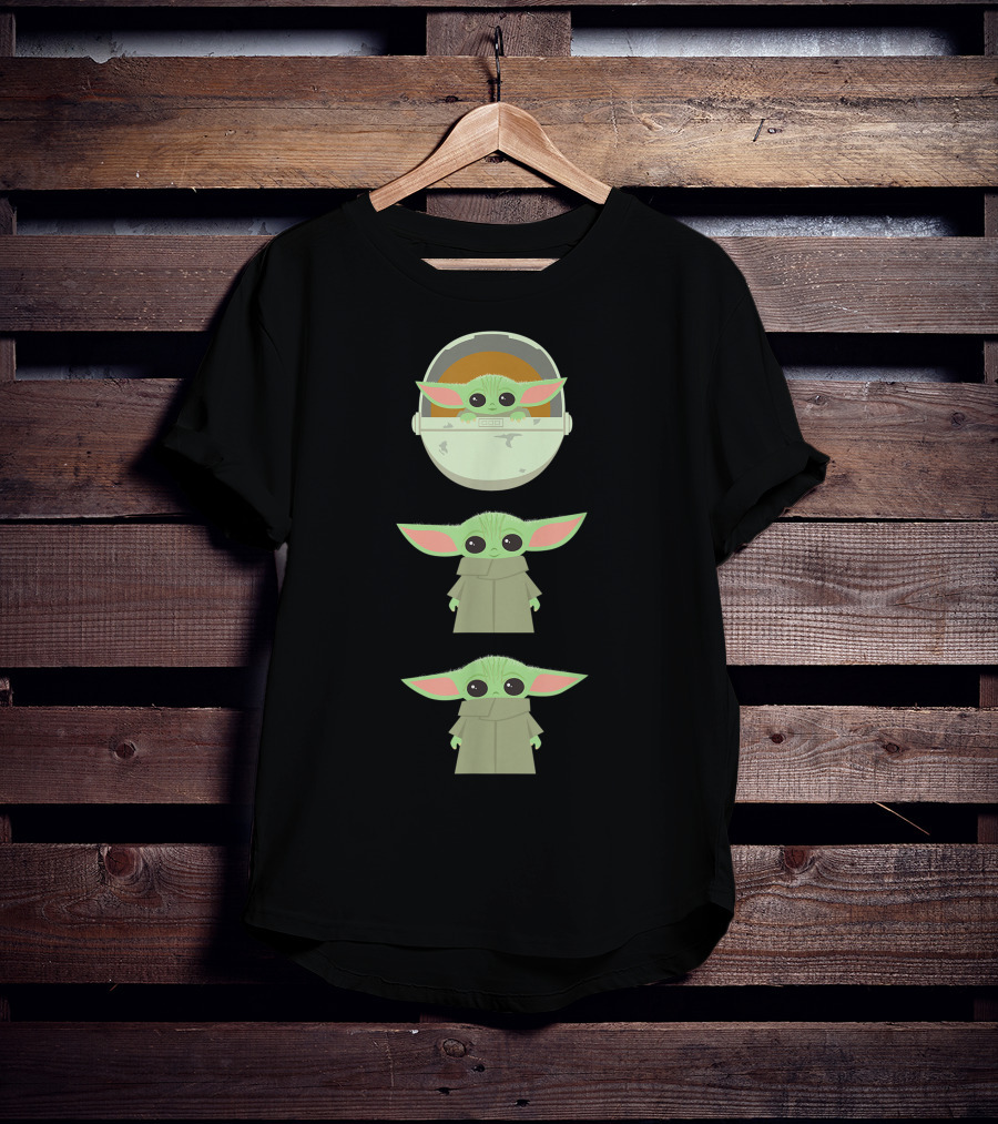 The Child Floating Pod Cartoon Characters T-Shirt