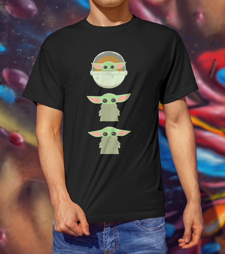 The Child Floating Pod Cartoon Characters T-Shirt