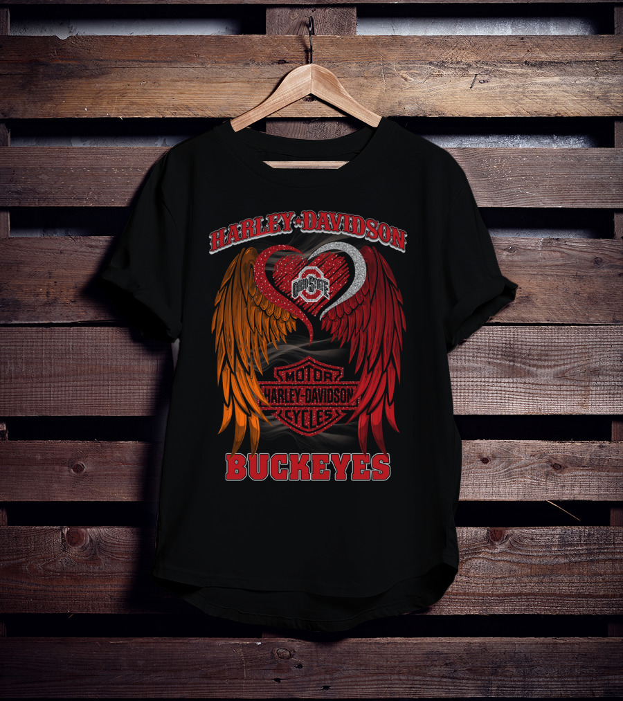 Harley Davidson Ohio State Buckeyes Motorcycles T-Shirt