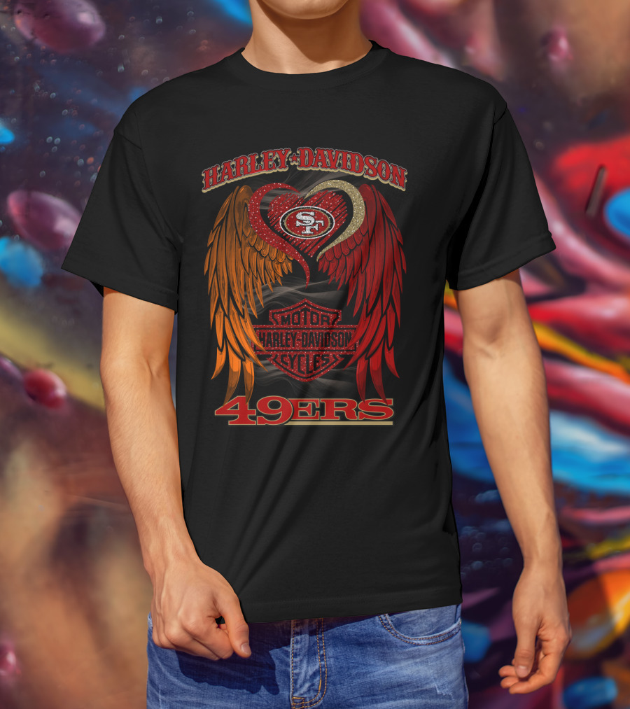 Harley Davidson Motor Cycles San Francisco 49ers T-Shirt