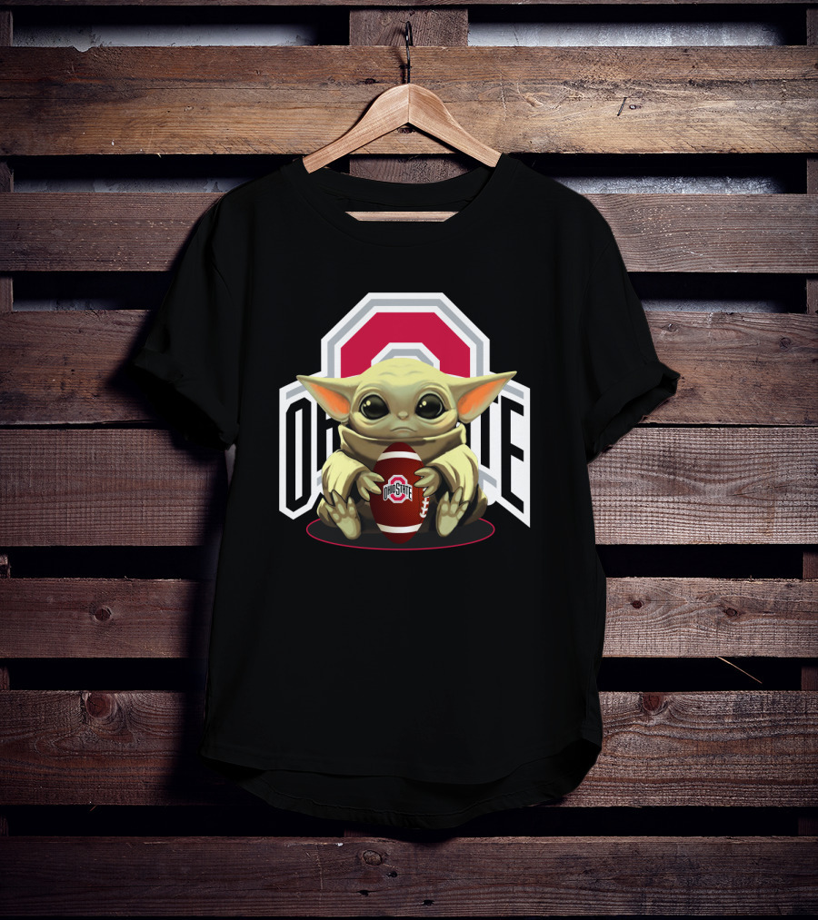 Baby Yoda Ohio State Buckeyes Football Fan T-Shirt