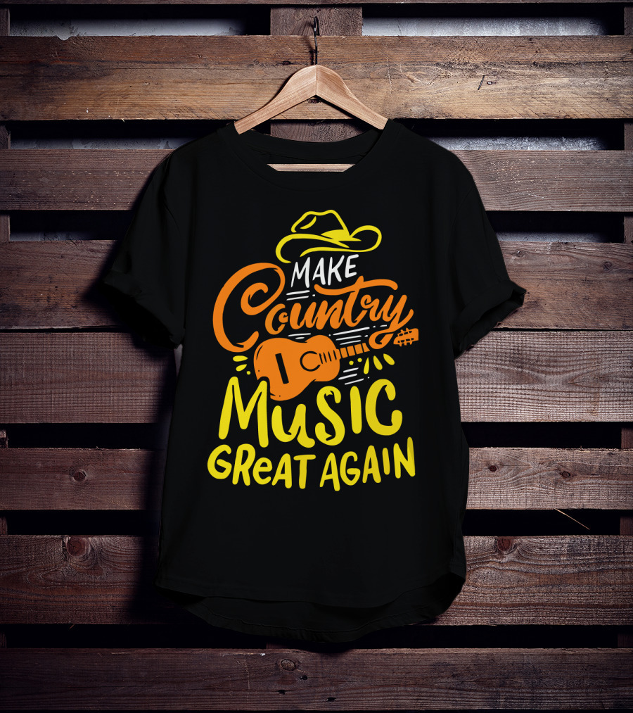 MAKE COUNTRY MUSIC GREAT AGAIN Guitar Hat T-Shirt