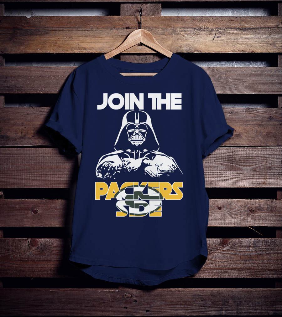 JOIN THE PACKERS SIDE Darth Vader Packers Fan Crossover T-Shirt