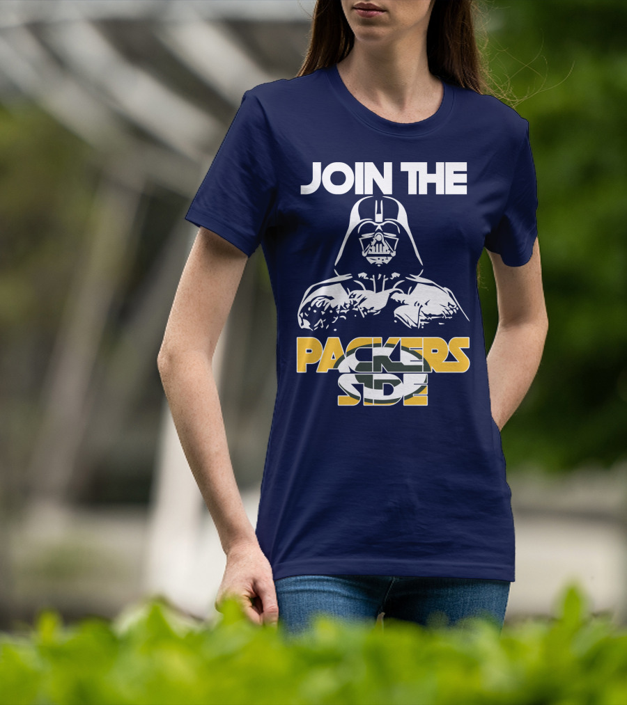 JOIN THE PACKERS SIDE Darth Vader Packers Fan Crossover T-Shirt