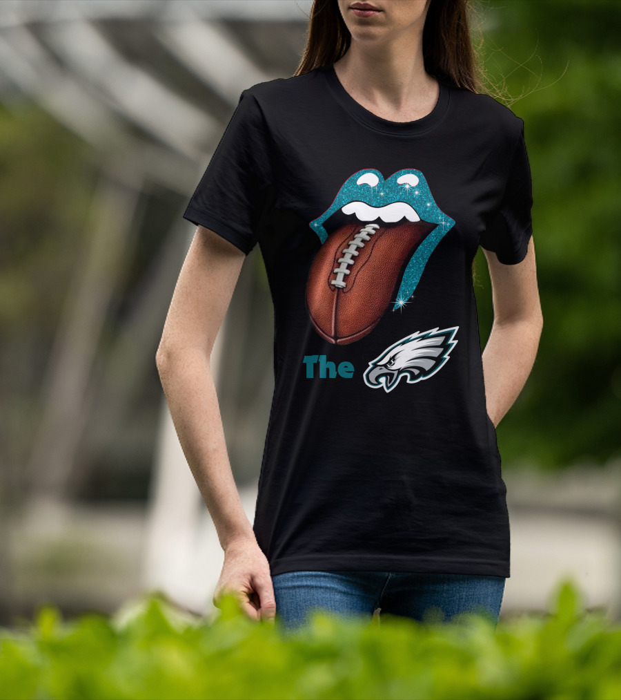 The Smile Eagles Tongue Football Philadelphia Eagles T-Shirt