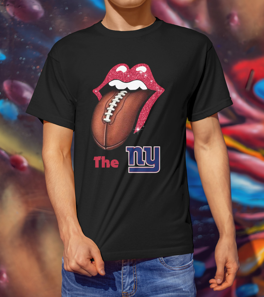 The NY SMILE GIANTS Football Tongue T-Shirt