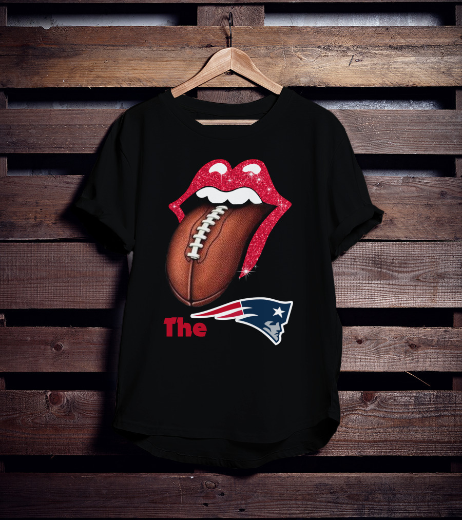 The SMILE Patriots Football Lips Fan T-Shirt