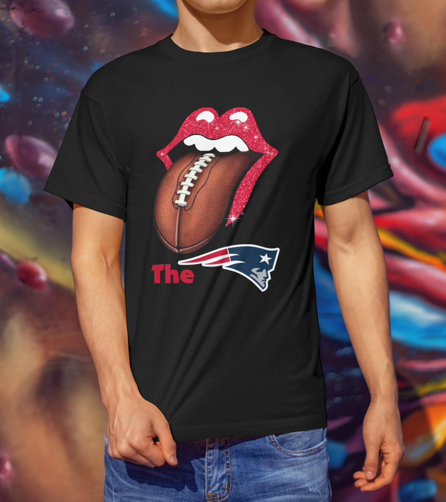 The SMILE Patriots Football Lips Fan T-Shirt