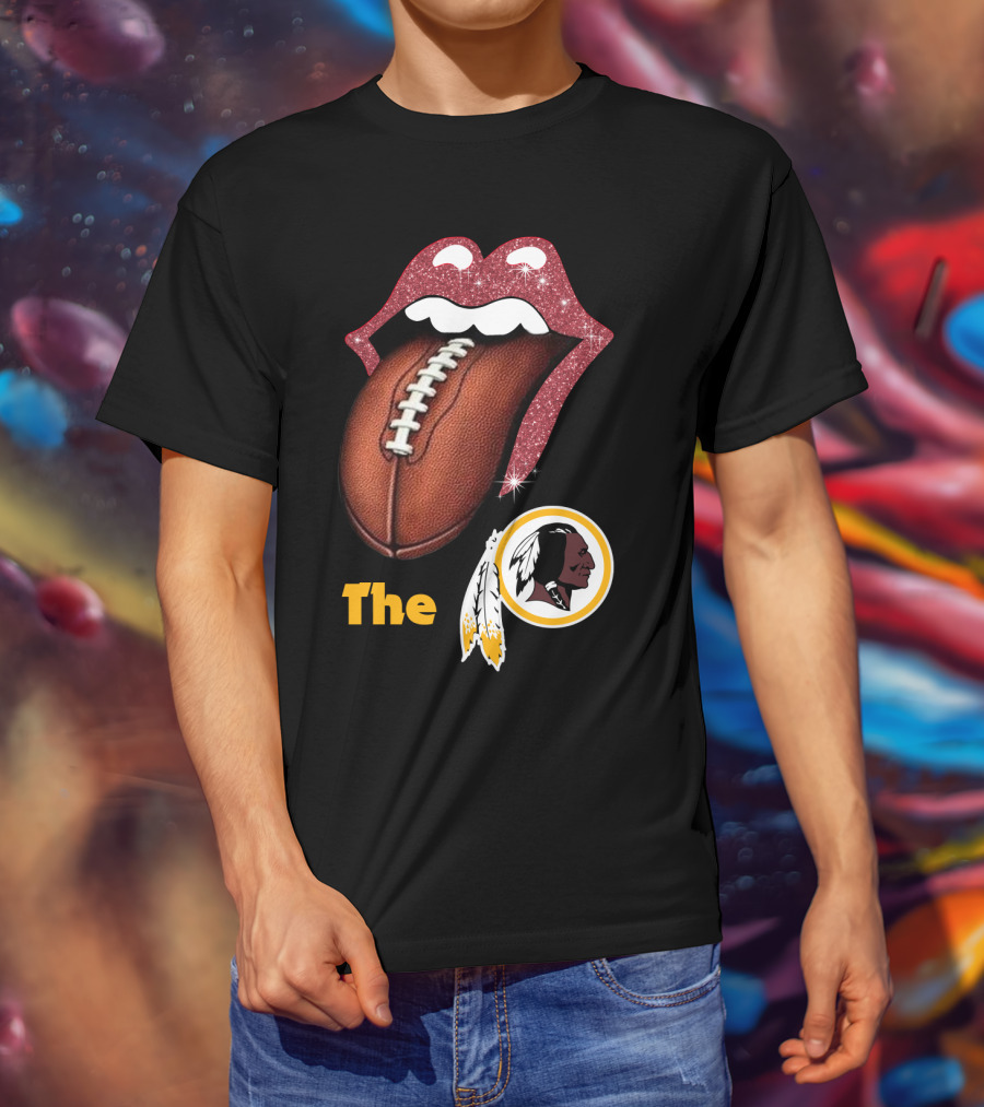 The Redskins Lips Football T-Shirt