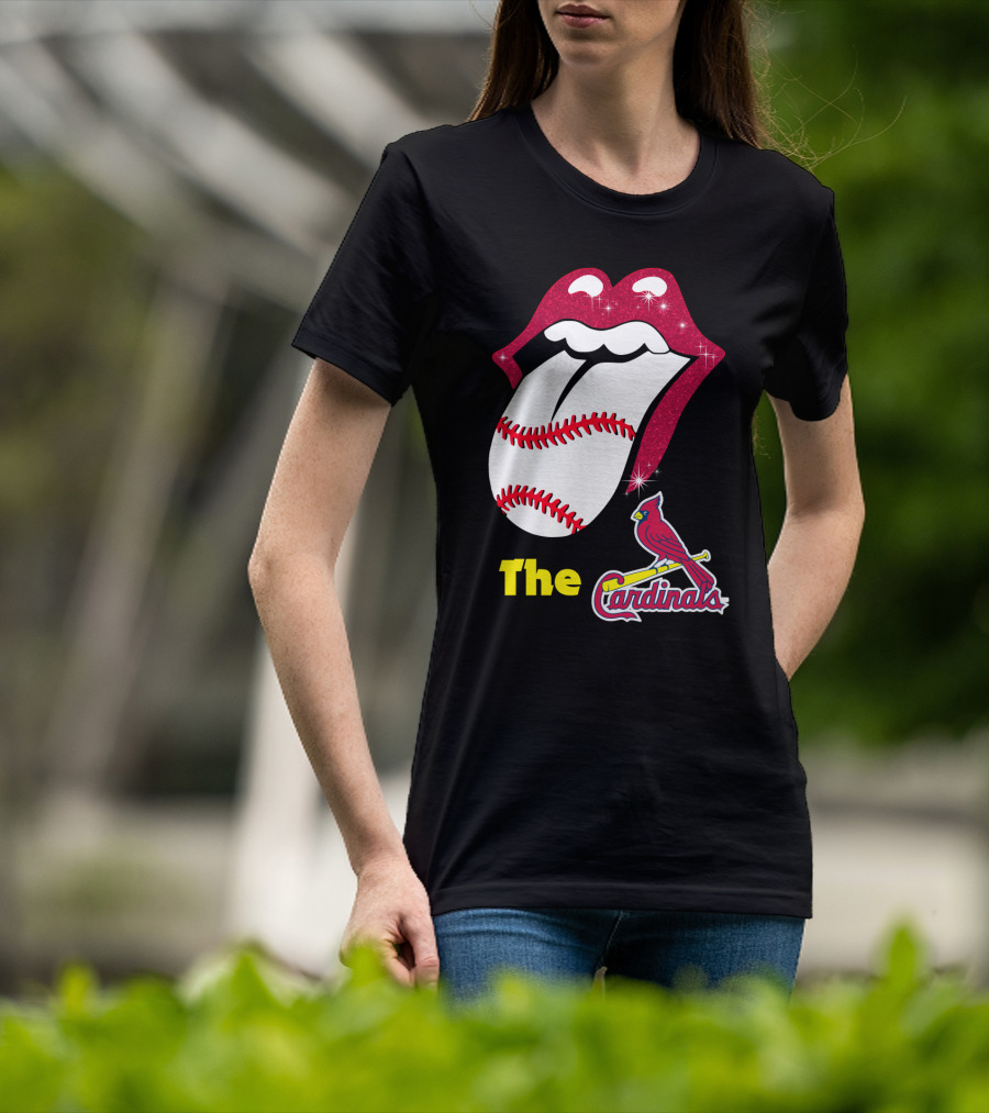 The Cardinals Baseball Tongue Lips T-Shirt