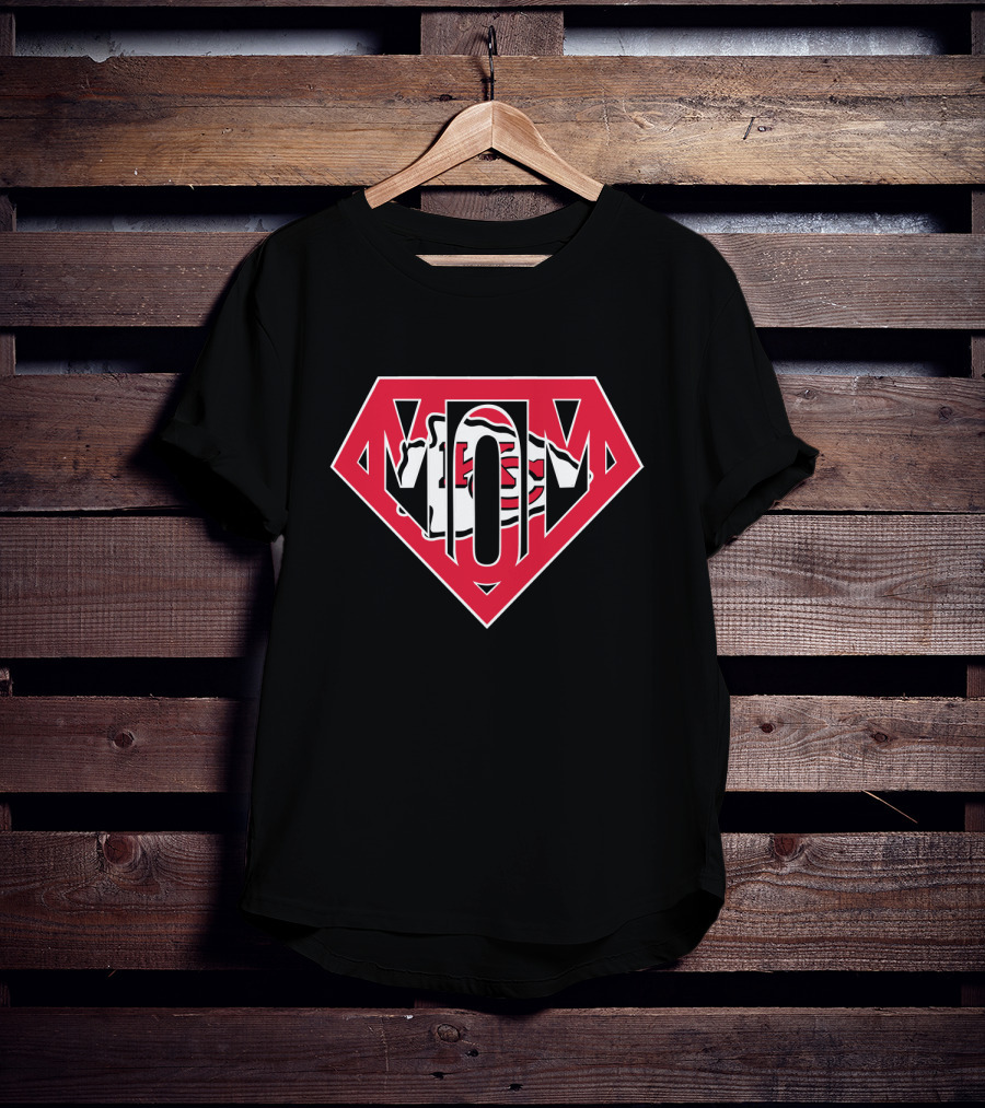 Super Mom Kansas City Chiefs Logo Inspired T-Shirt
