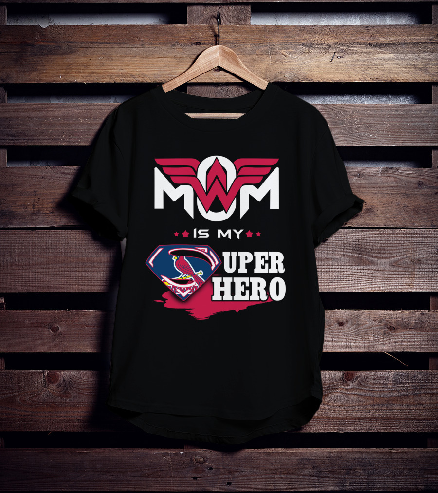 Mom Is My Stl Cardinals Super Hero T-Shirt