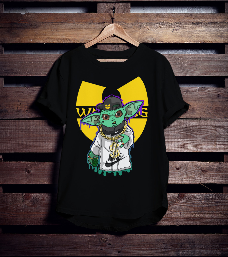 Wu Ni Baby Yoda Wu-Tang Clan Crossover T-Shirt