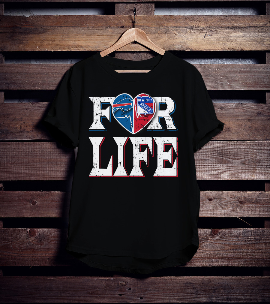 Buffalo Bills And New York Rangers For Life T-Shirt