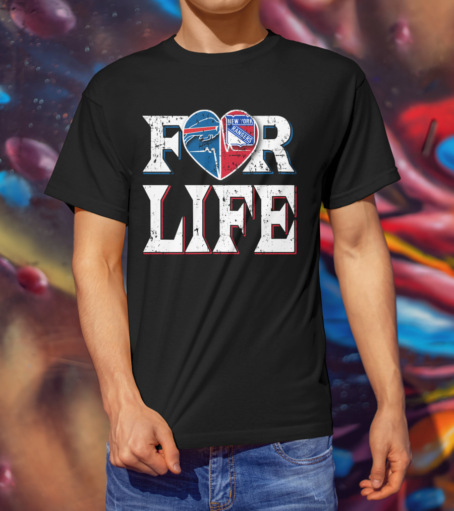 Buffalo Bills And New York Rangers For Life T-Shirt