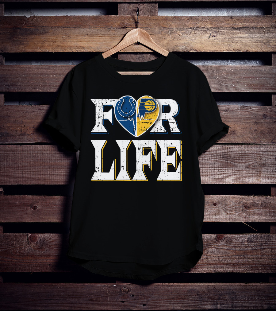 For Life Colts Pacers Heart T-Shirt