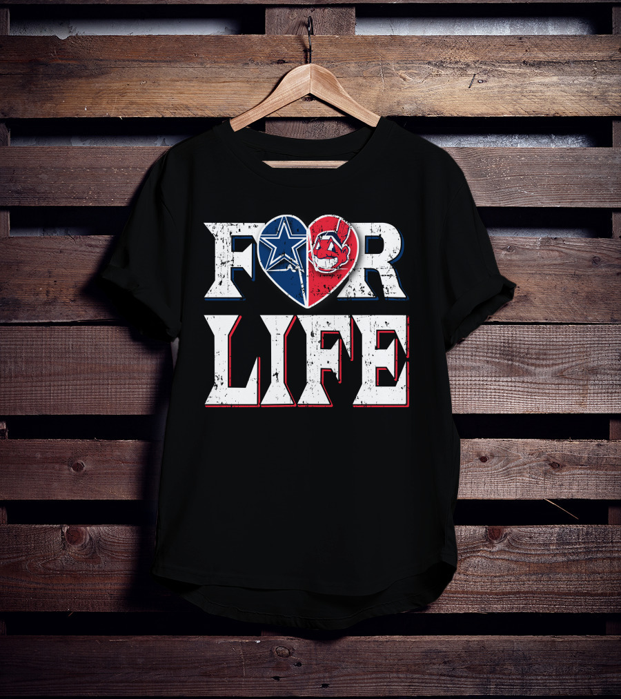 For Life Cowboys Indians Heart T-Shirt