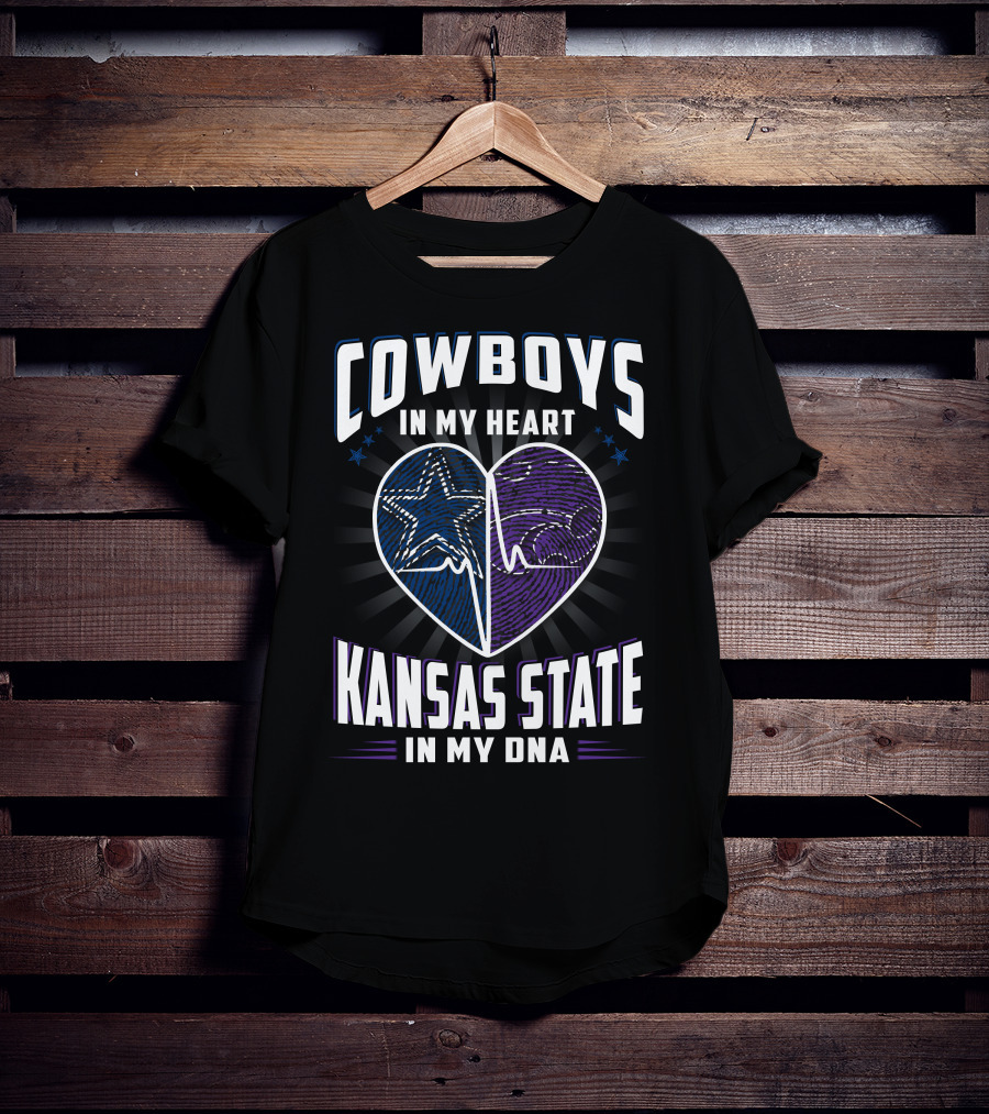 Cowboys IN My Heart Kansas State IN My Dna T-Shirt