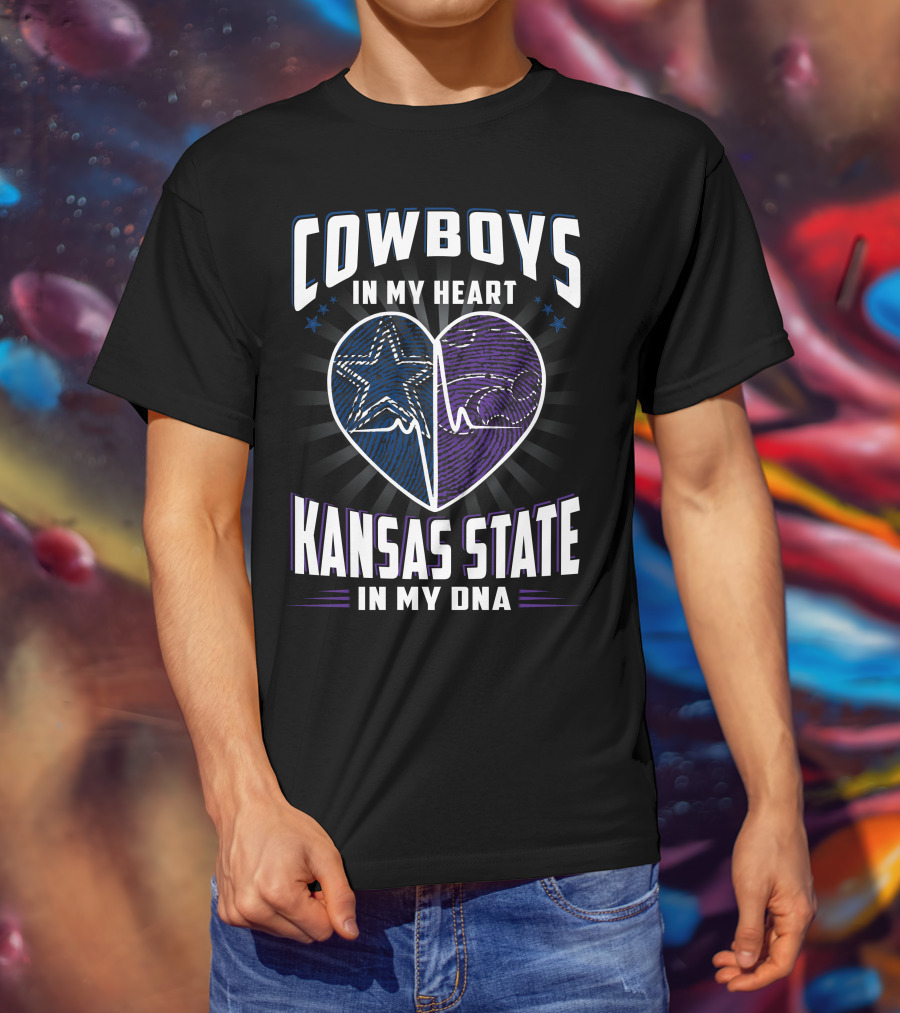 Cowboys IN My Heart Kansas State IN My Dna T-Shirt