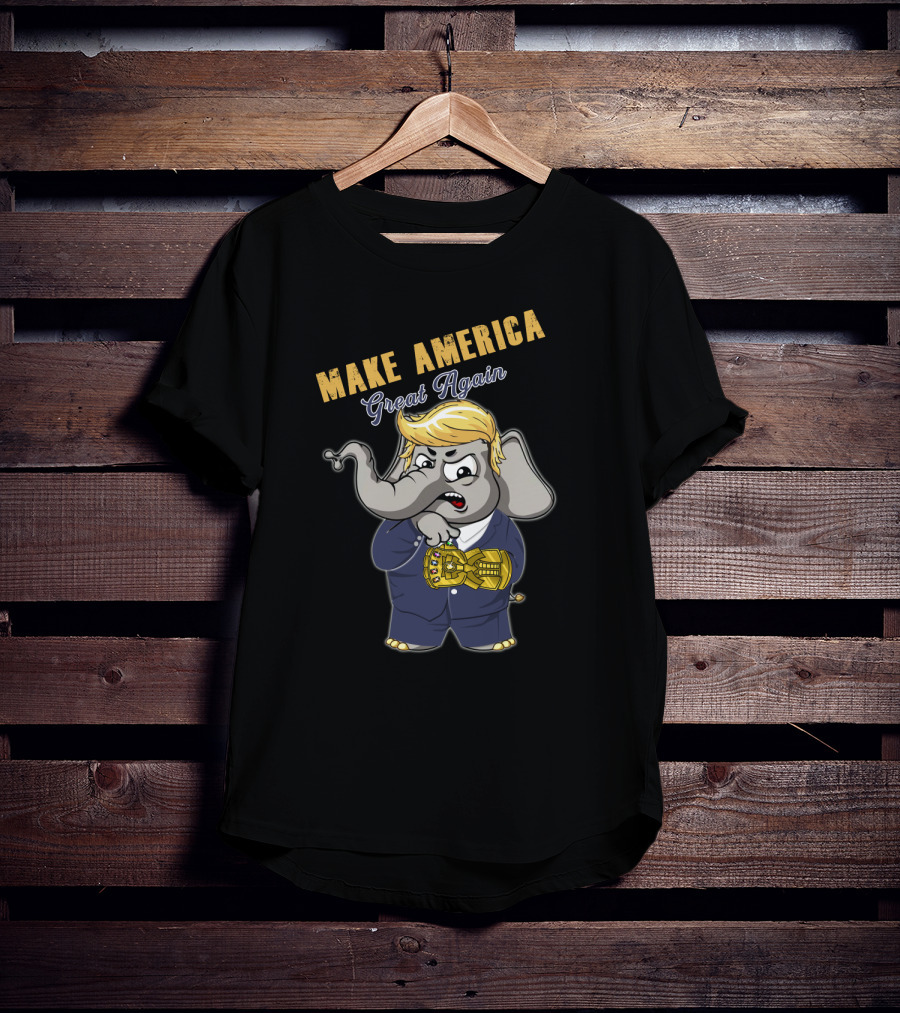 Make America Great Again Elephant With Infinity Gauntlet T-Shirt