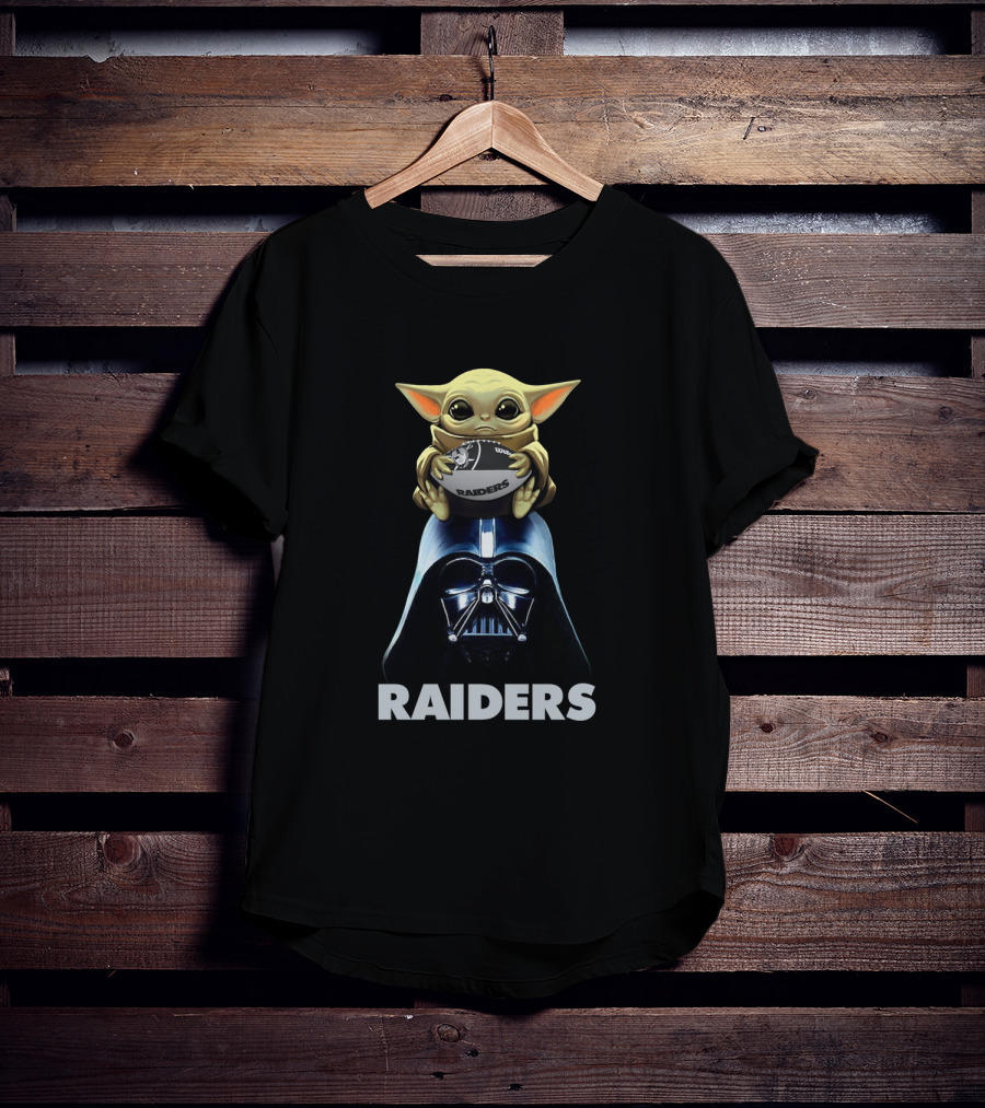 Raiders Baby Yoda Darth Vader Football Nfl T-Shirt