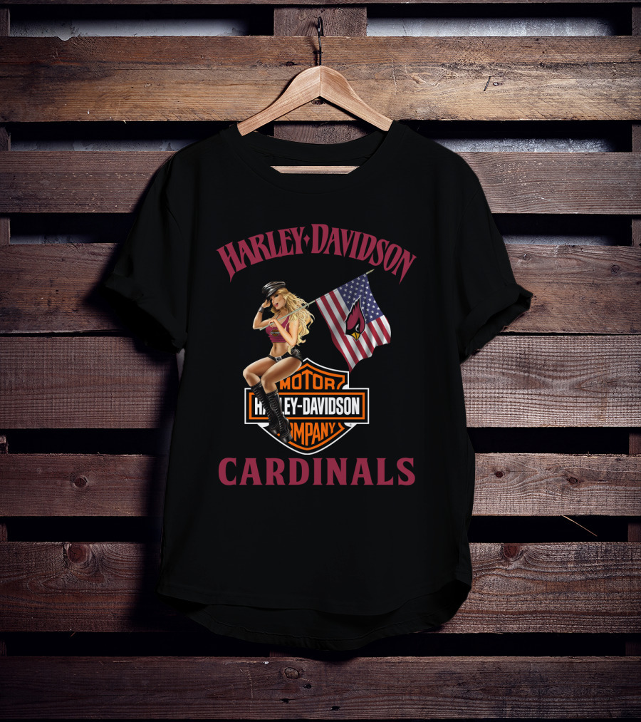 Harley Davidson Motor Company Cardinals Flag Model T-Shirt