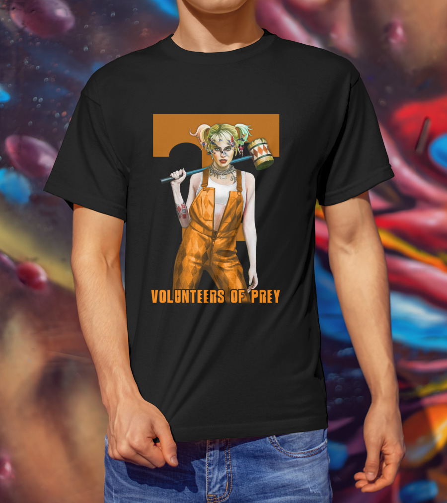 Volunteers Of Prey Tennessee Iconic Figure With Hammer T-Shirt