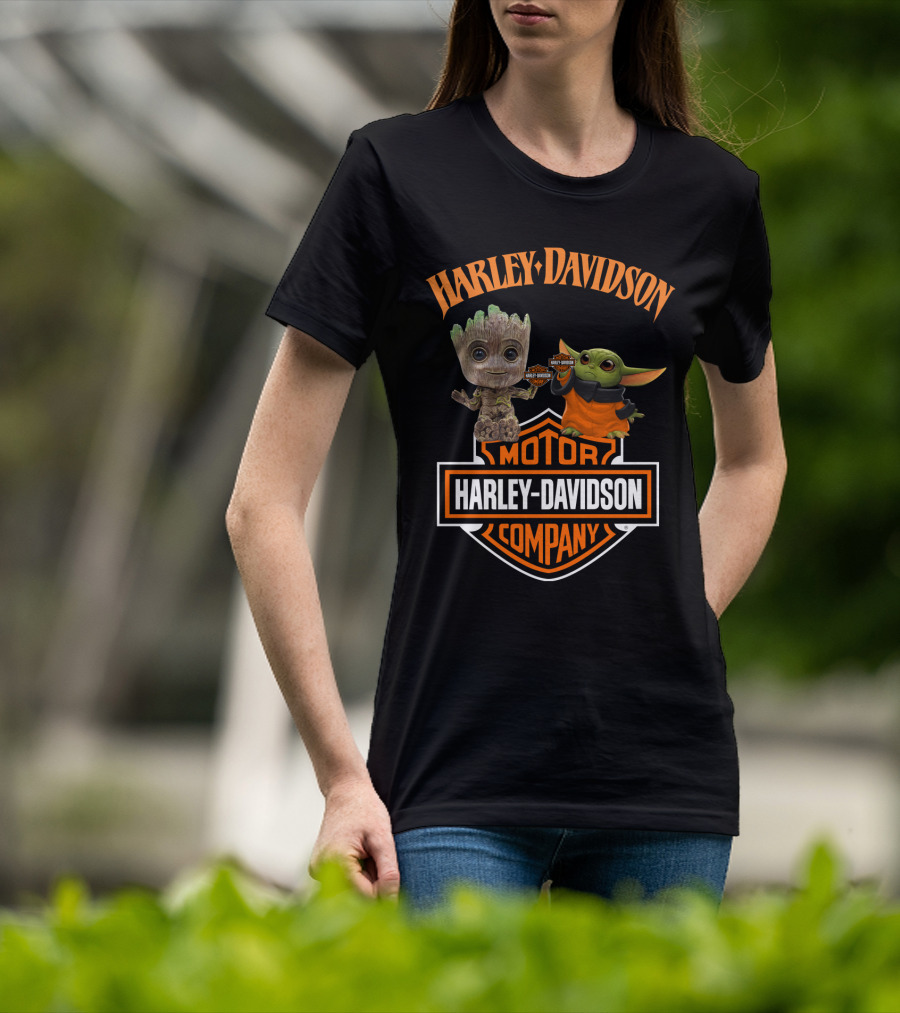 Harley Davidson Motor Company Groot Yoda Duo T-Shirt