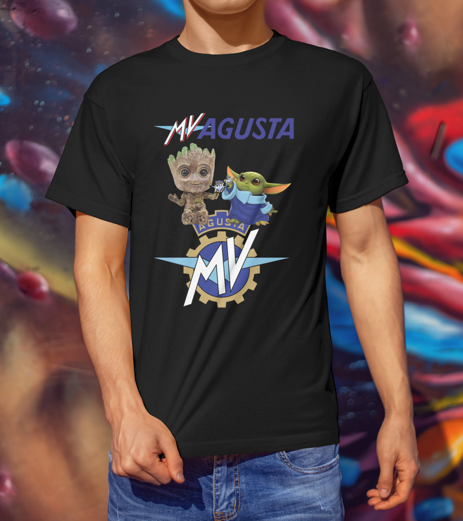 Mv Agusta Groot Yoda Characters T-Shirt