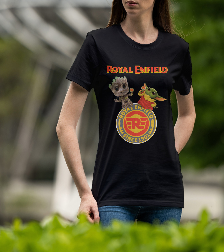Royal Enfield Since 1901 Groot Yoda T-Shirt