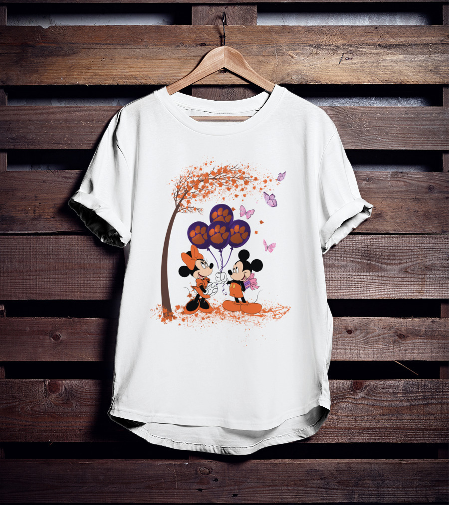 Clemson Tigers Ncaa Disney Collaboration Dh 29 Balloon Art T-Shirt