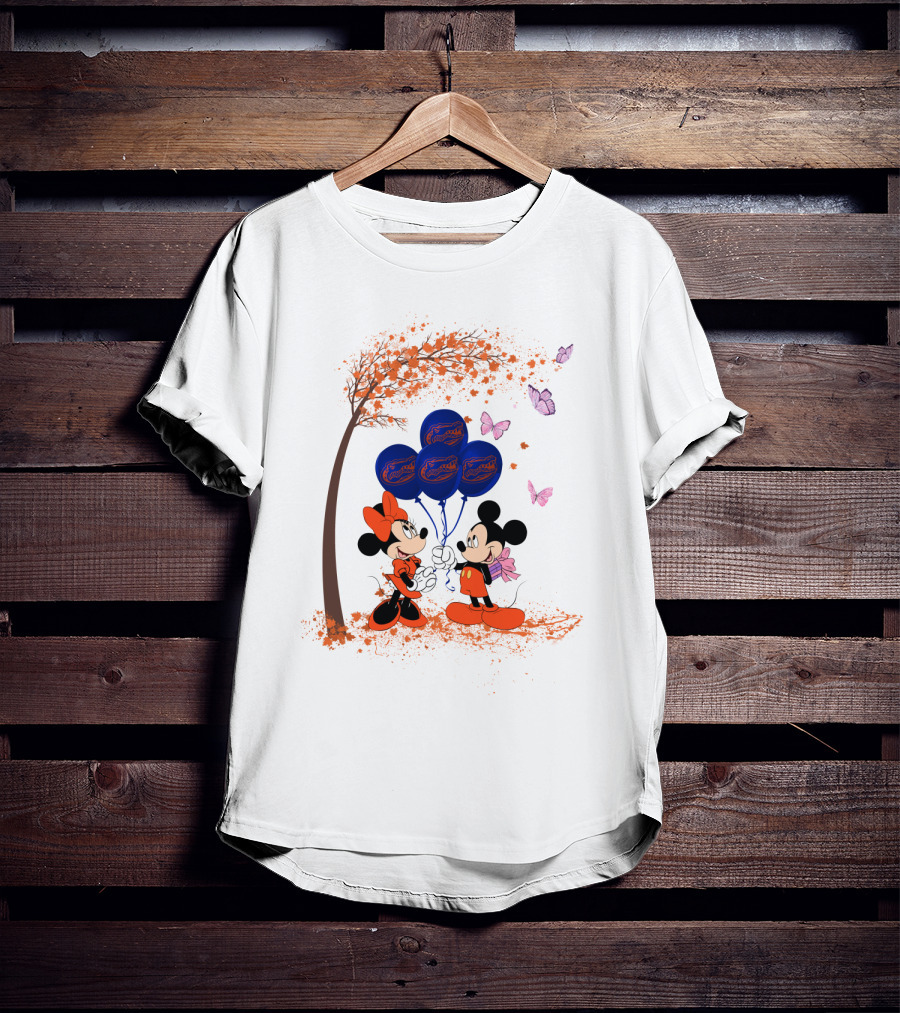 Ncaa Florida Gators Balloons With Mickey And Minnie Mouse T-Shirt