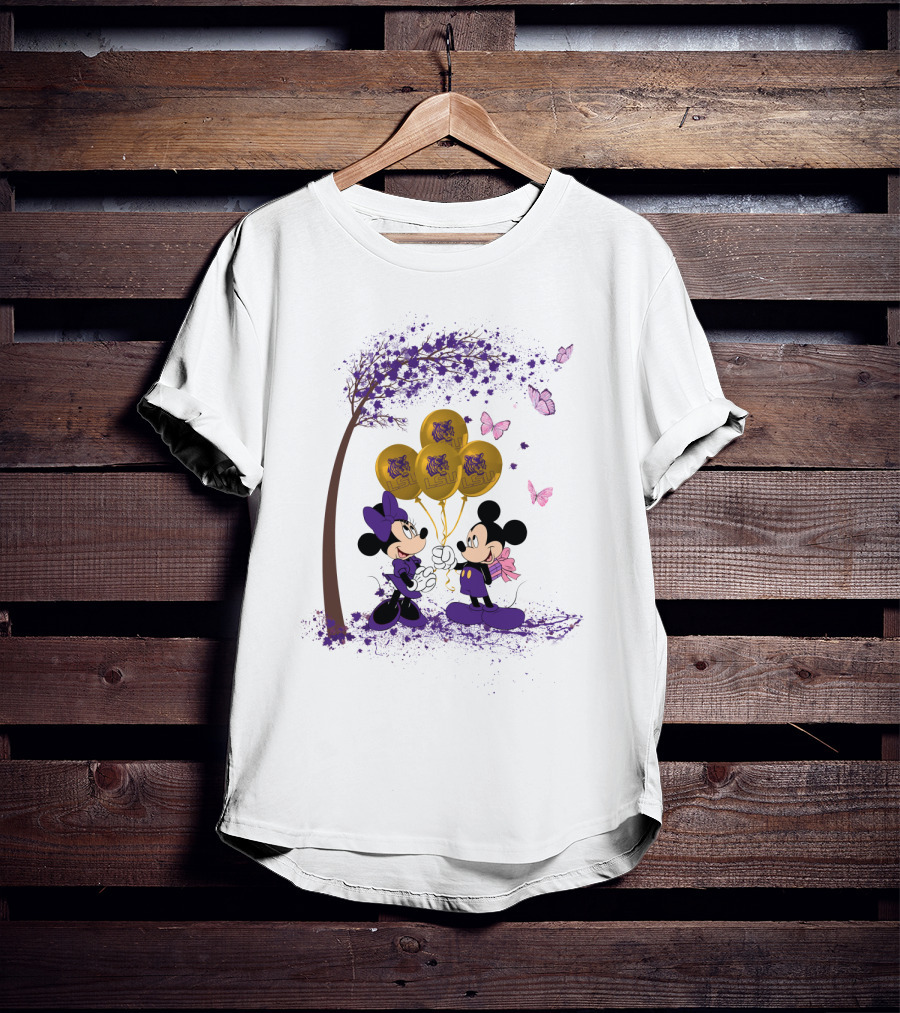 Ncaa Lsu Tigers Mickey And Minnie Balloons T-Shirt