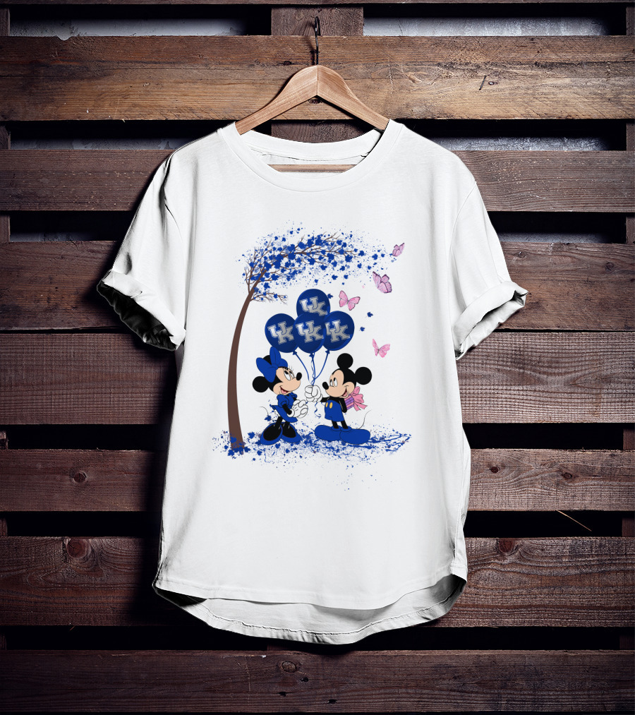 Ncaa Kentucky Wildcats Uk Balloons Featuring Minnie And Mickey T-Shirt