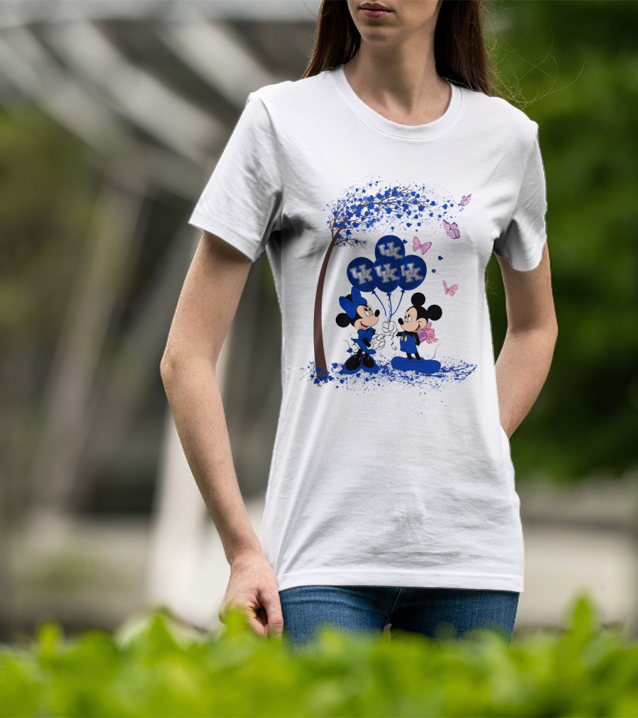 Ncaa Kentucky Wildcats Uk Balloons Featuring Minnie And Mickey T-Shirt