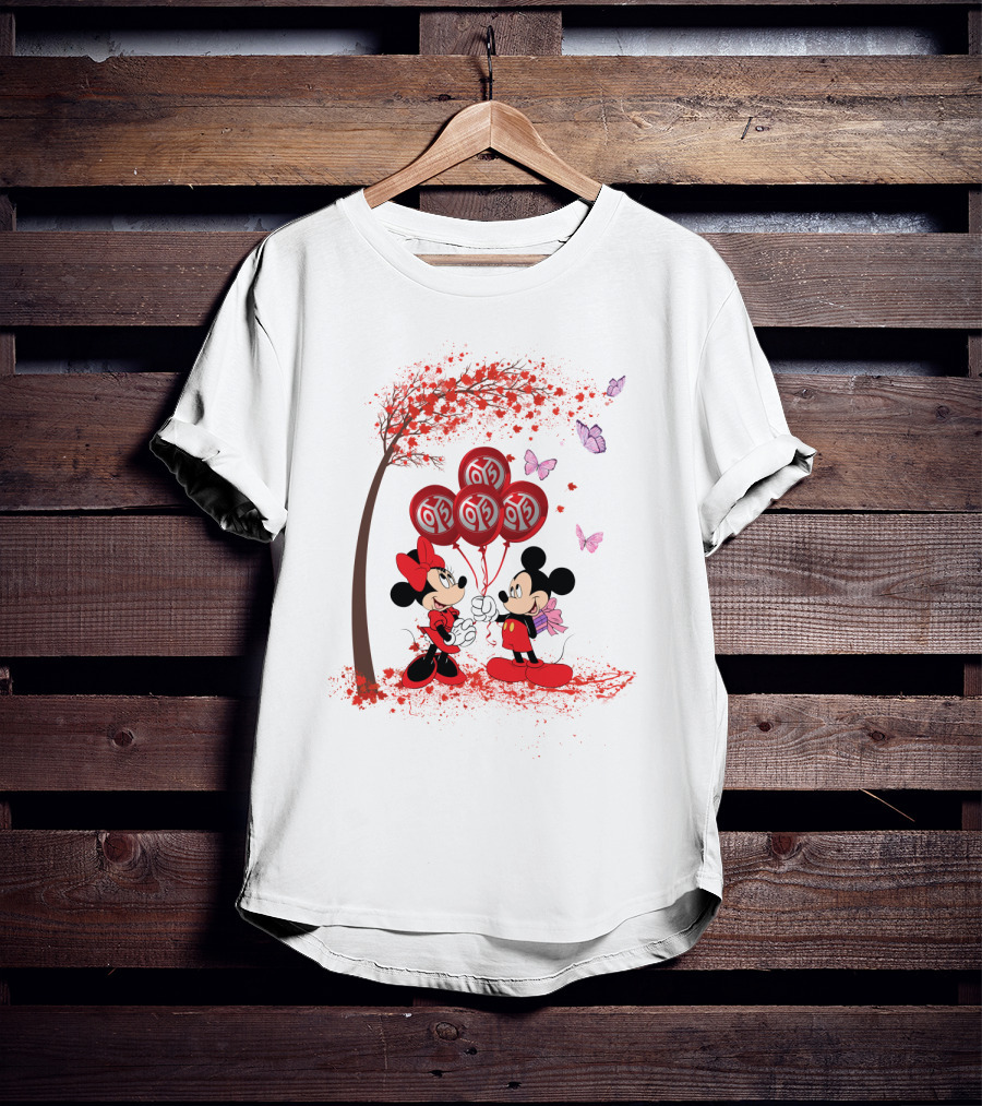 DH 29 Bundesliga 1 FSV Mainz 05 Mickey Minnie Balloons T-Shirt