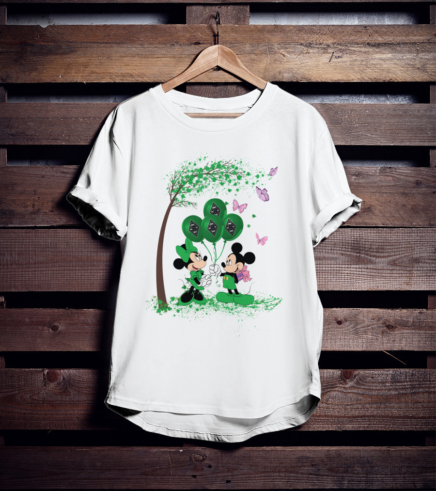 DH 29 Bundesliga Borussia Mönchengladbach Mickey Minnie Balloons T-Shirt