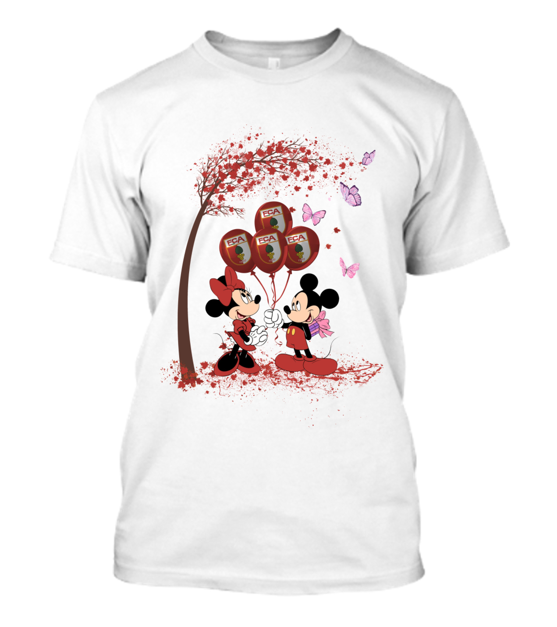 DH 29 Bundesliga FC Augsburg FCA Balloons With Mice And Tree T-Shirt