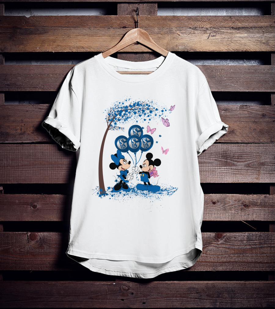 DH 29 Bundesliga Schalke 04 Balloons Cartoon Characters T-Shirt