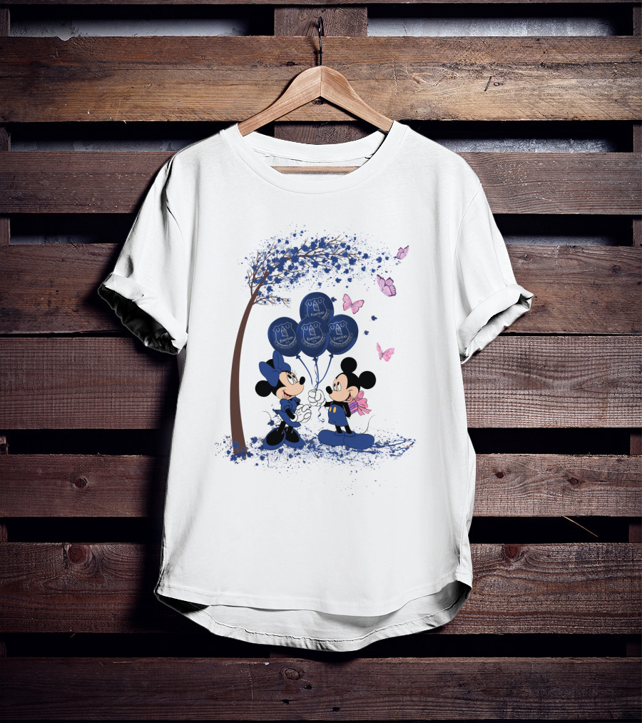DH 29 Premier League Everton Mickey Minnie Balloons T-Shirt
