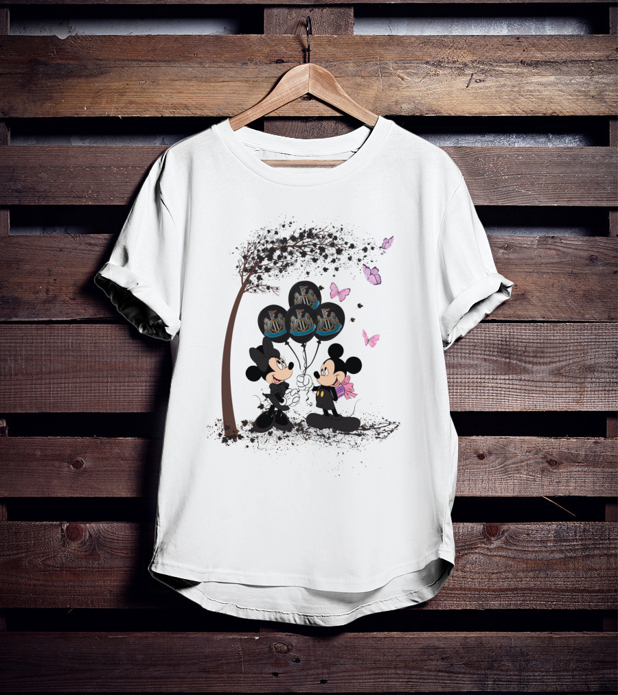 Newcastle United Balloon Celebration With Iconic Cartoon Characters T-Shirt
