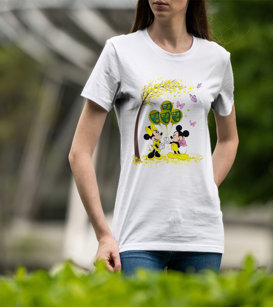 DH 29 Premier League Norwich City Mickey Minnie Balloons T-Shirt