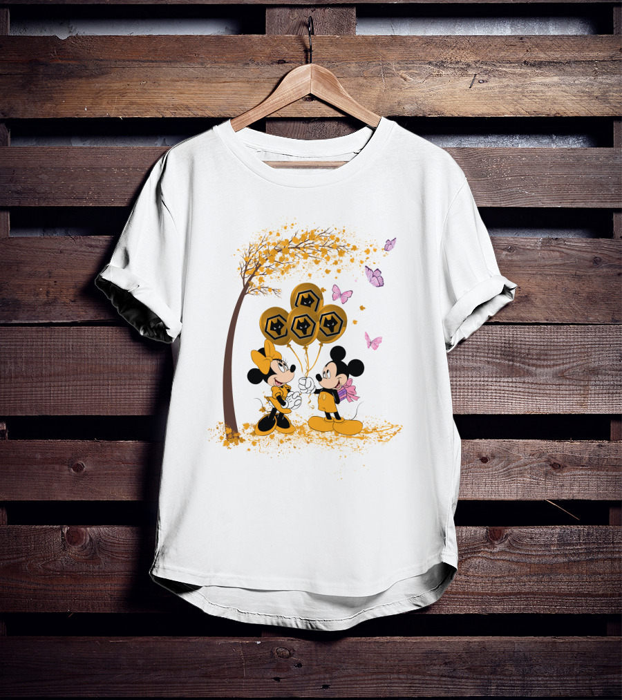 DH 29 Wolverhampton Wanderers Premier League Balloons With Cartoon Characters T-Shirt
