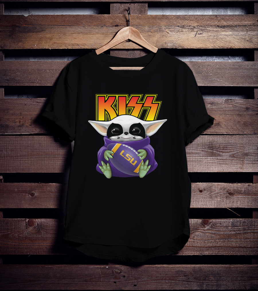 Kiss Baby Jabba Lsu Football Fan Iconic Style T-Shirt