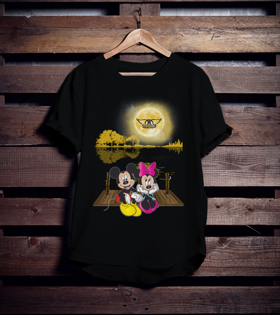 DH 32 Aerosmith Mickey Minnie Moon T-Shirt