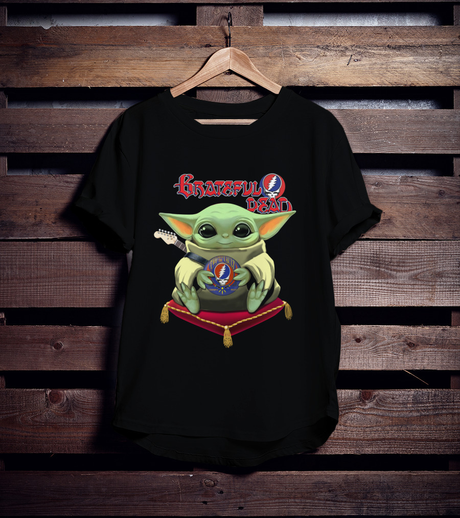 Grateful Dead Baby Alien With Guitar And Steal Your Face T-Shirt