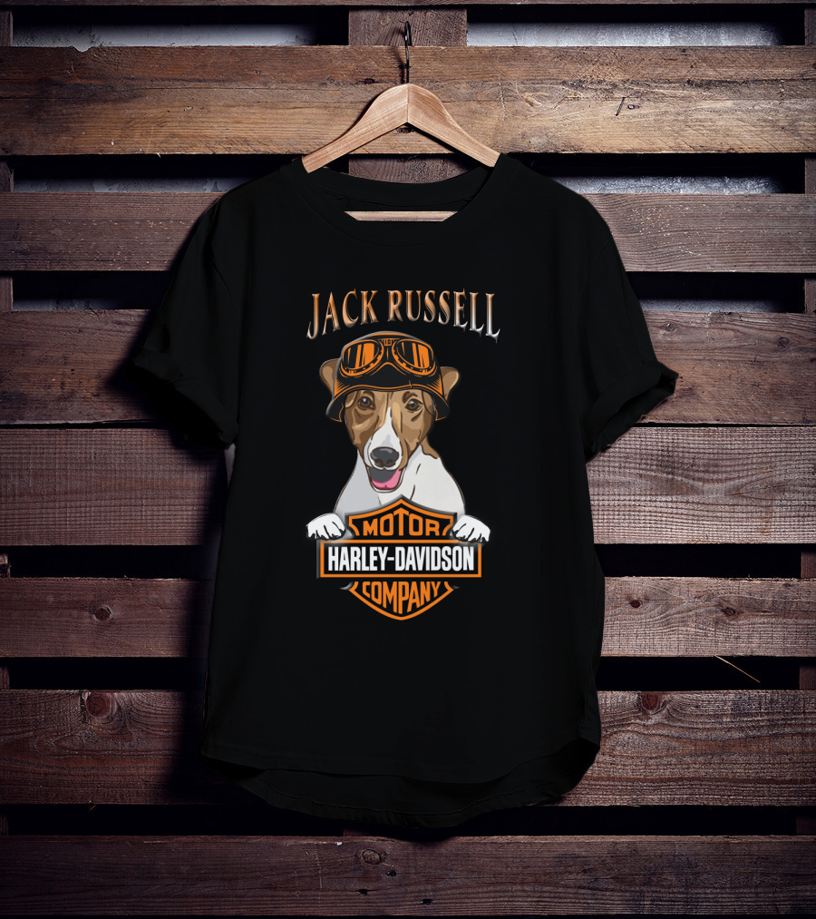 Jack Russell Terrier Harley Davidson Motorcycle Company T-Shirt