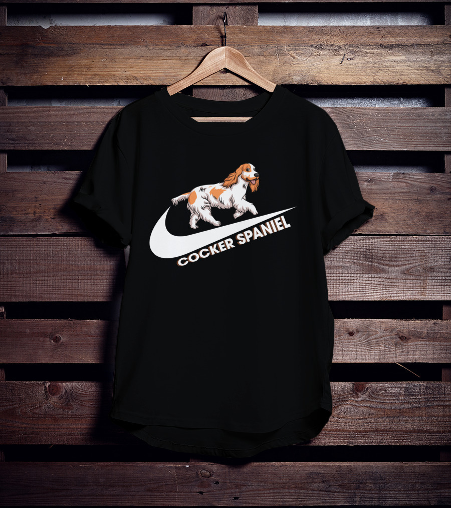 Cocker Spaniel Nike Swoosh Iconic Theme T-Shirt