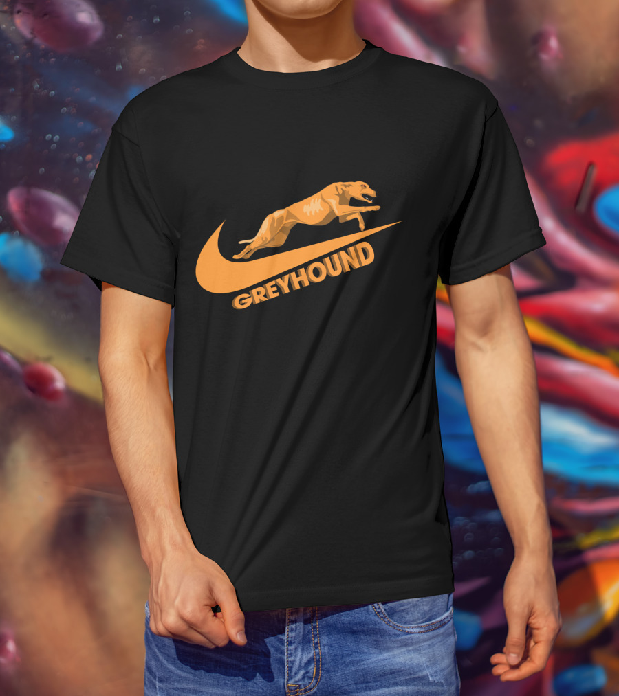 Greyhound Nike Jumping Dog T-Shirt